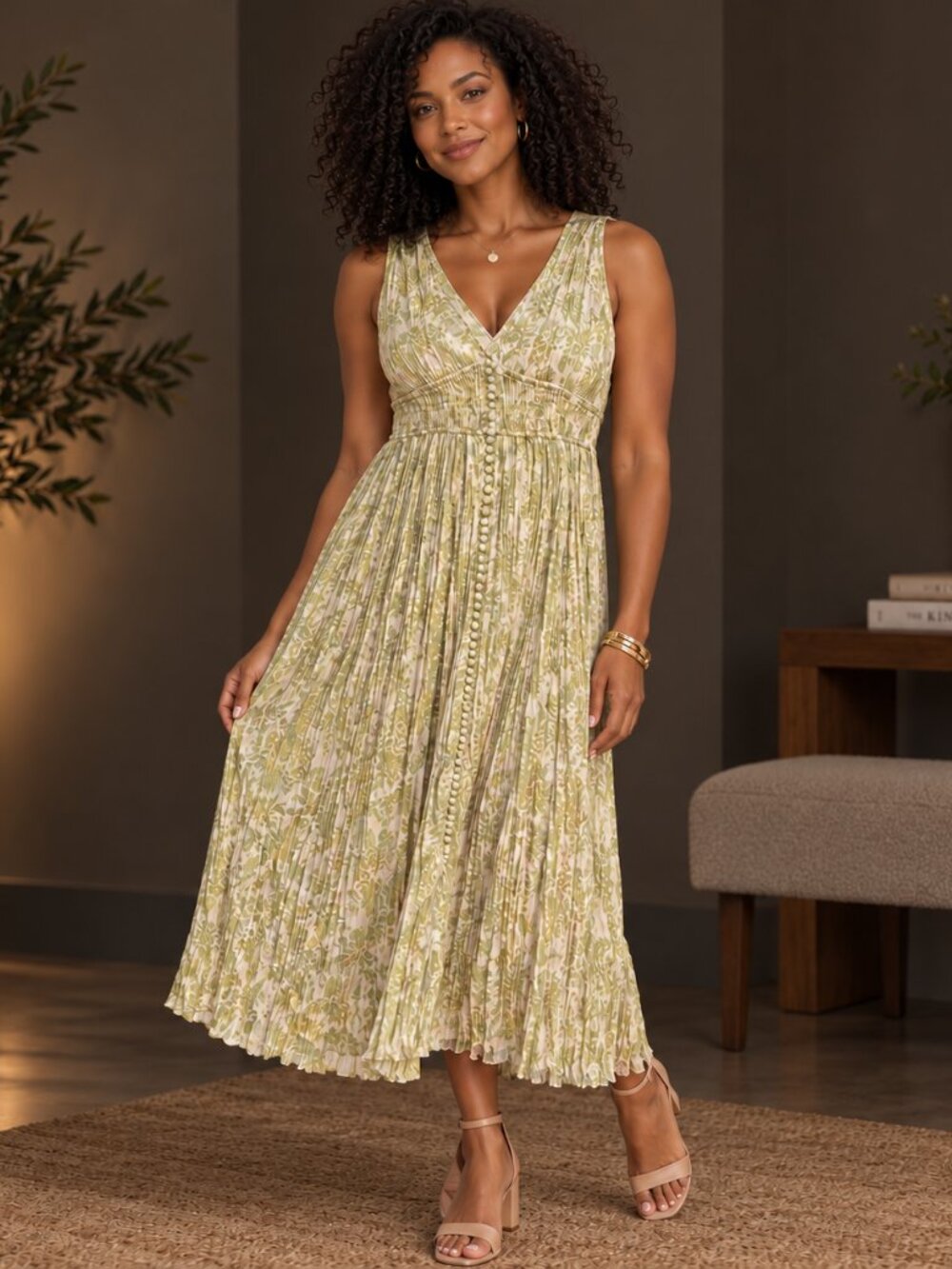 NWT Rebecca Taylor Mini Astera Fleur Button Front Midi Dress XS